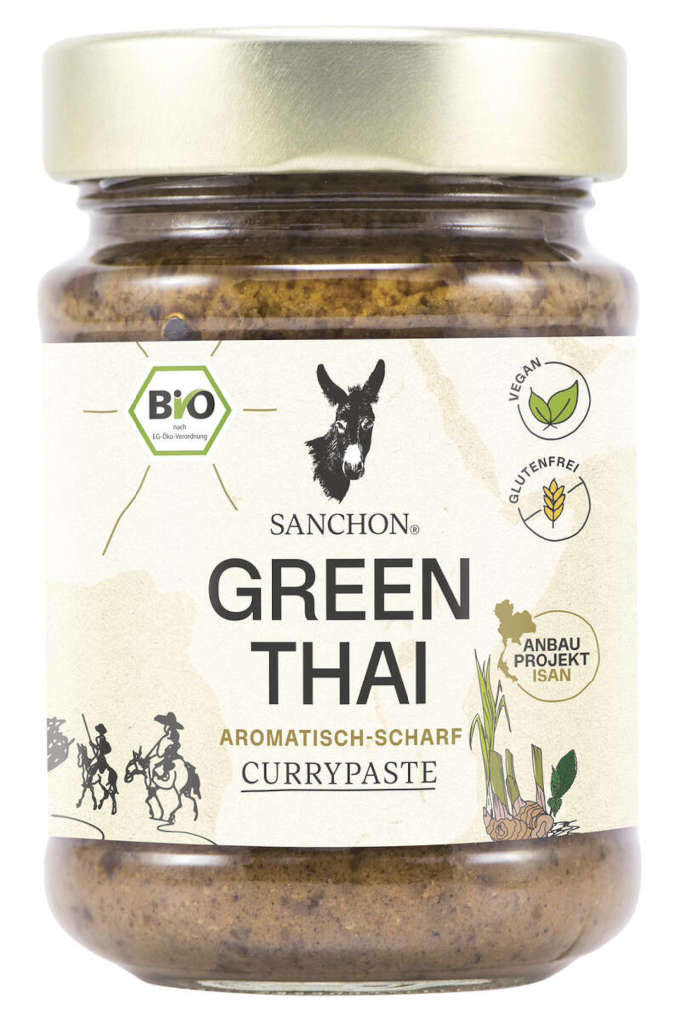 Pâte de curry thaï bio, vert, 6x190g