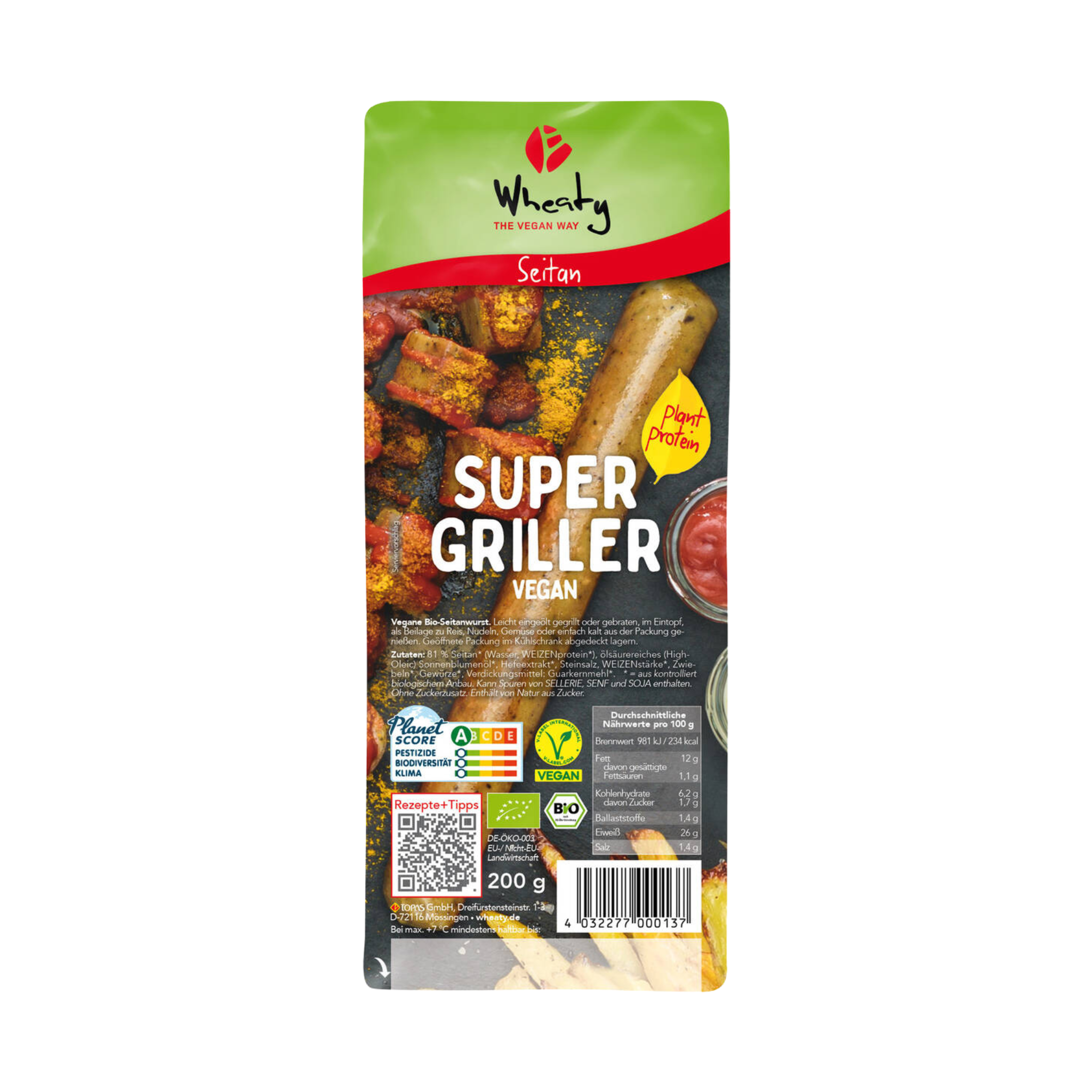 Wheaty Saucisses à griller bio véganes