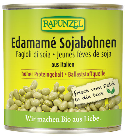 Fèves de soja bio Edamamé en boîte, 200g Fèves de soja bio Edamamé en boîte, 200g