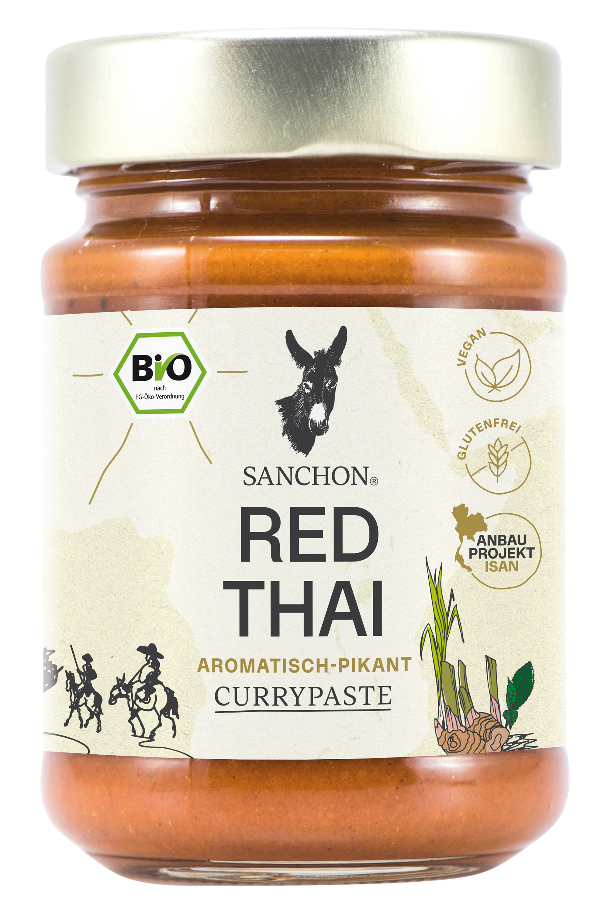 Pâte de curry thaï bio, rouge, 190 g