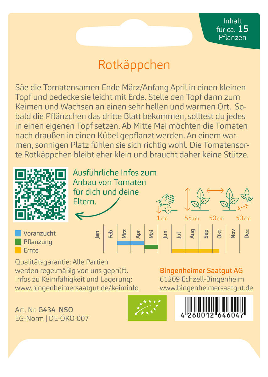 Bingenheimer Saatgut Kinder Kollektion Tomate