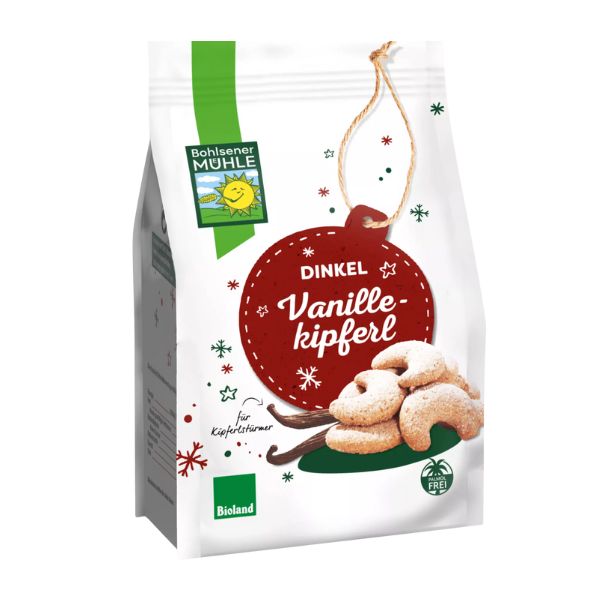 Bohlsener Mühle Kipferl alla vaniglia di farro Natale 125 g