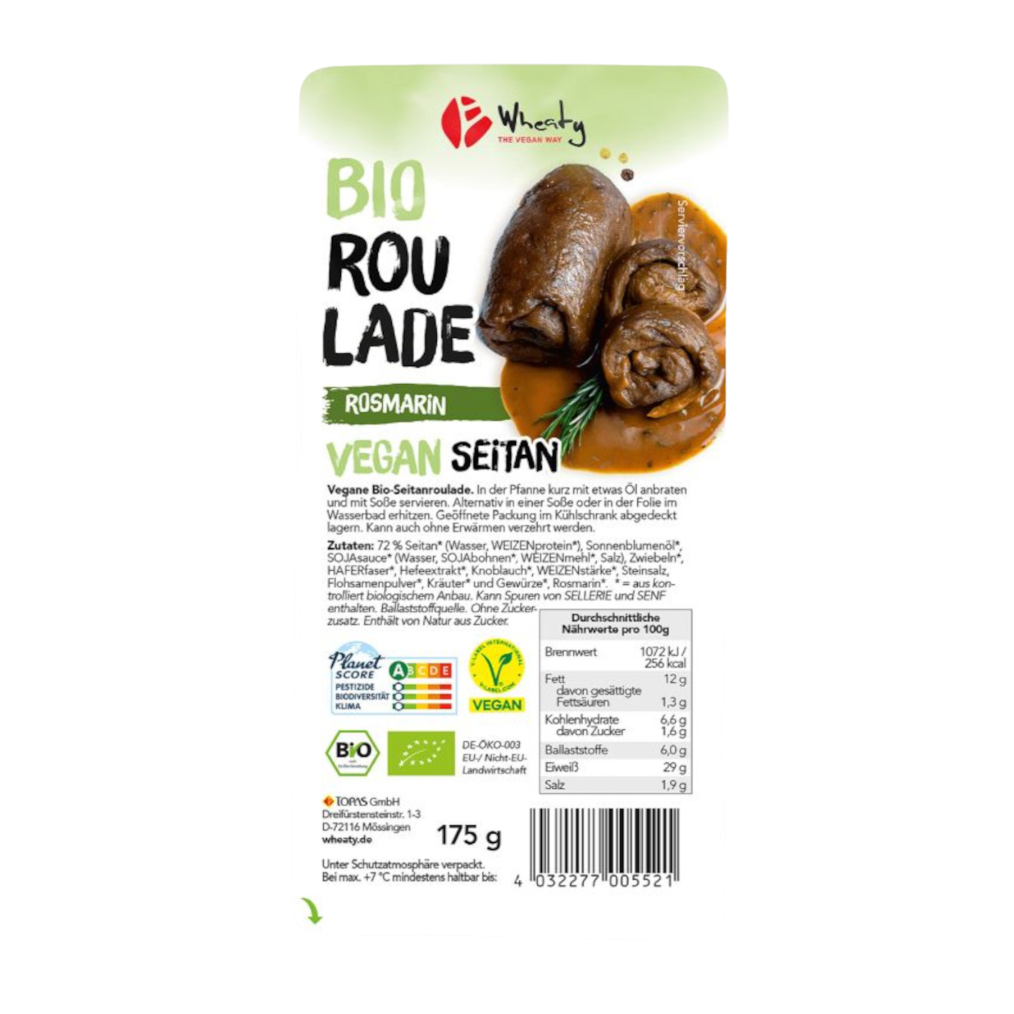 Wheaty Involtini vegani al rosmarino bio 175g