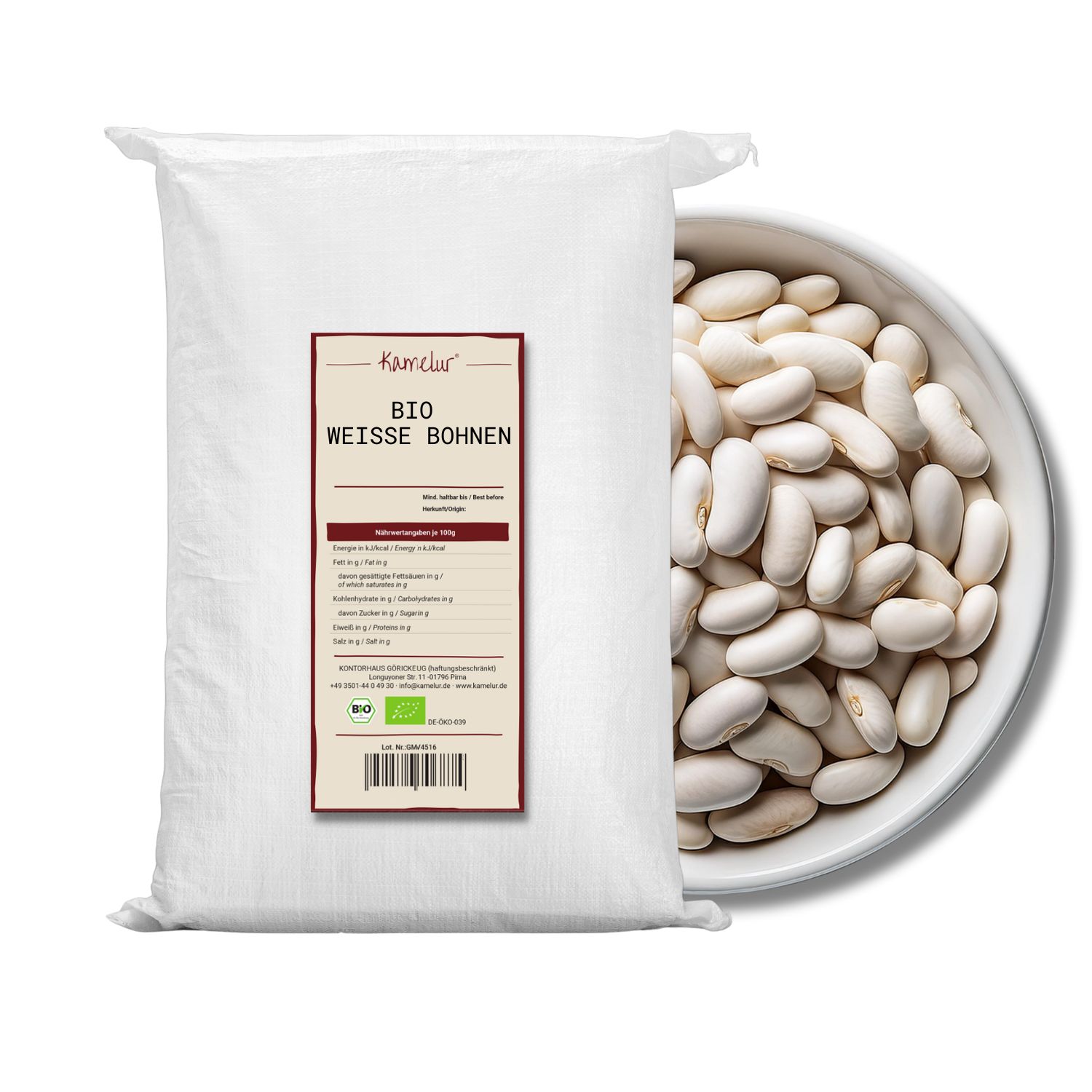 Haricots blancs bio 25kg