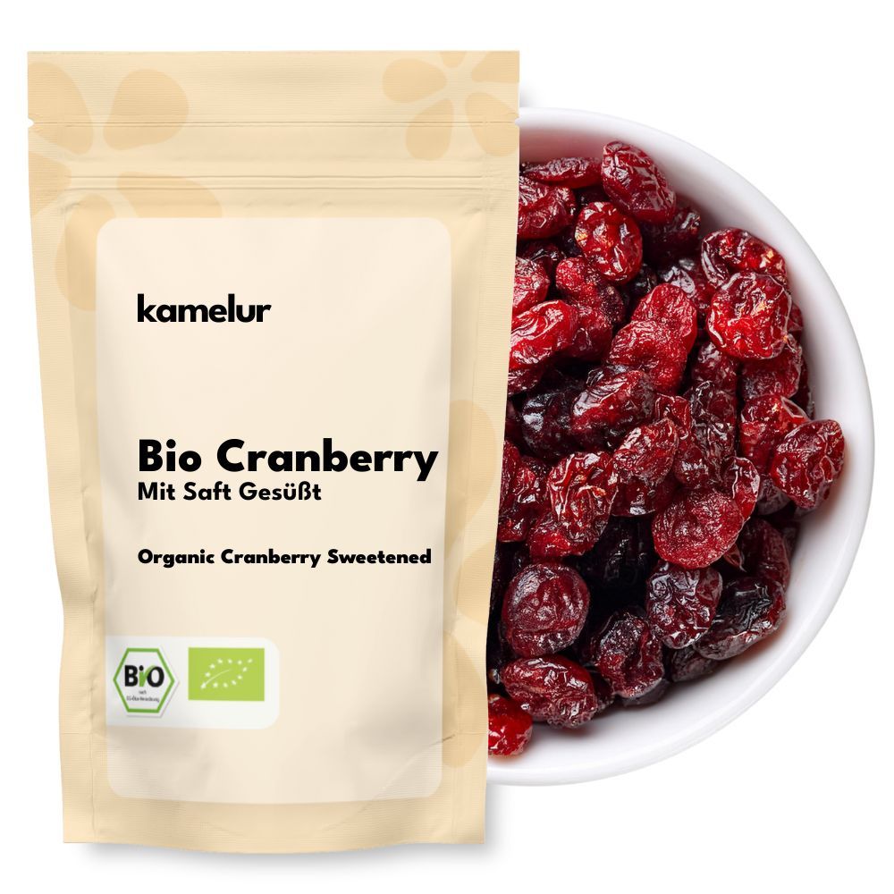 Cranberry bio, sucrée au jus