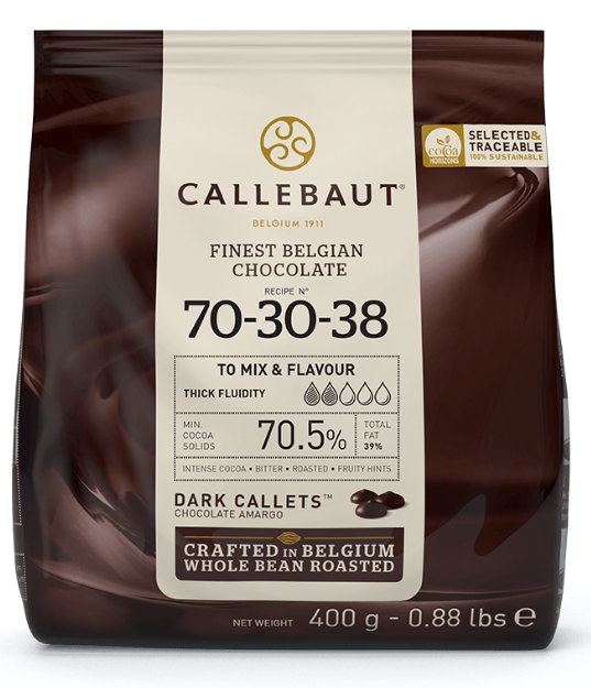 Barry Callebaut 70-30-38 dunkle Schokolade Kuvertüre Barry Callebaut 70-30-38 dunkle Schokolade Kuvertüre 400g