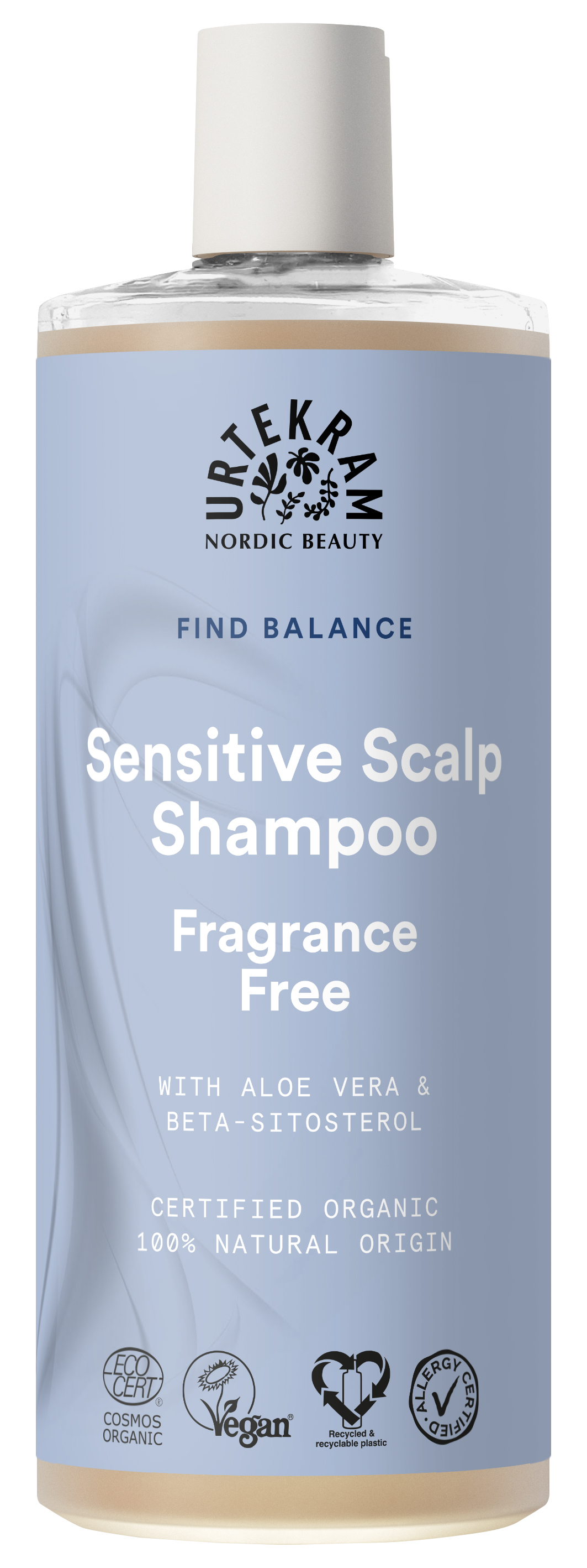 Urtekram Bio Fragrance Free Sensitive Scalp Shampoo 500ml