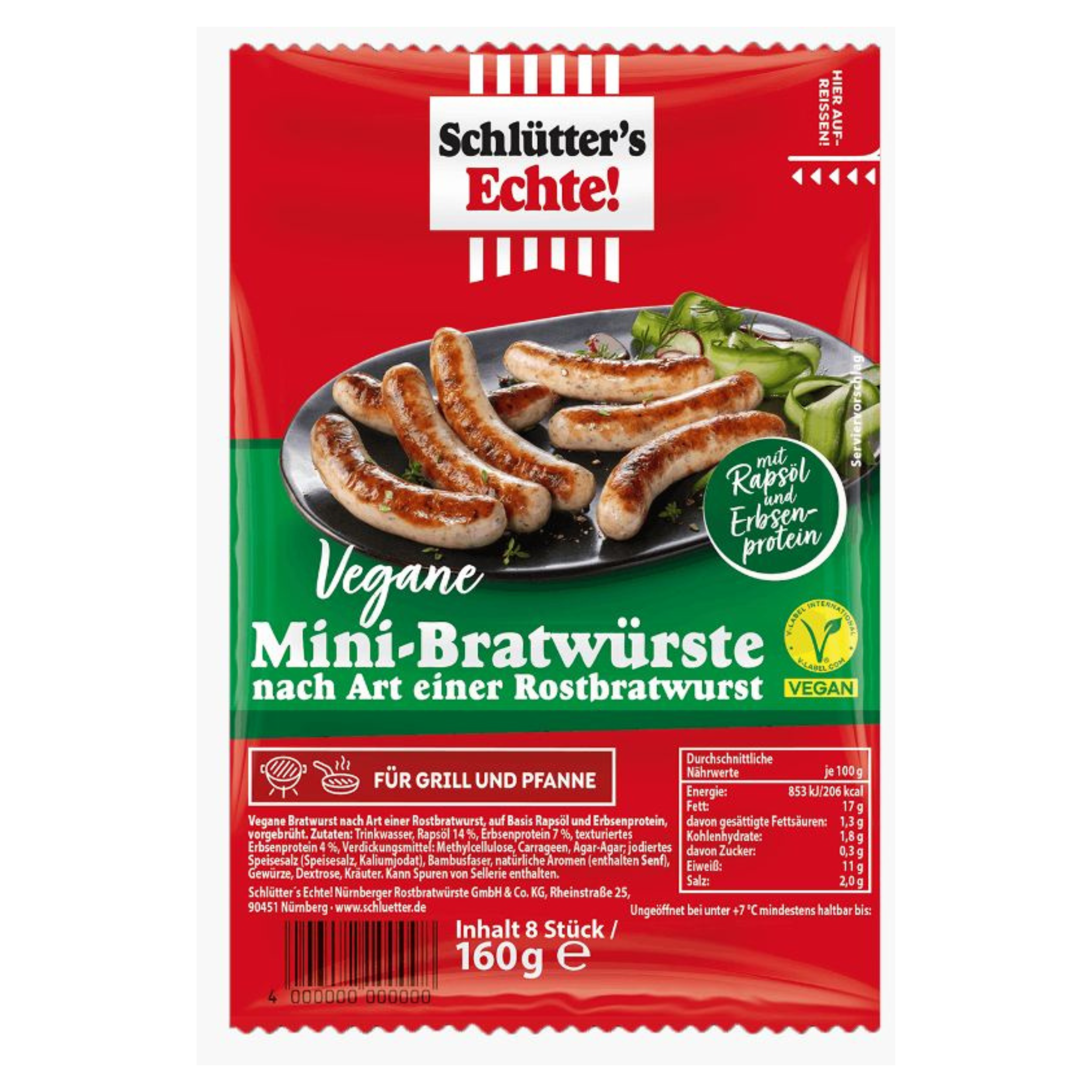 Schlüter’s Mini wurstel vegani da arrosto