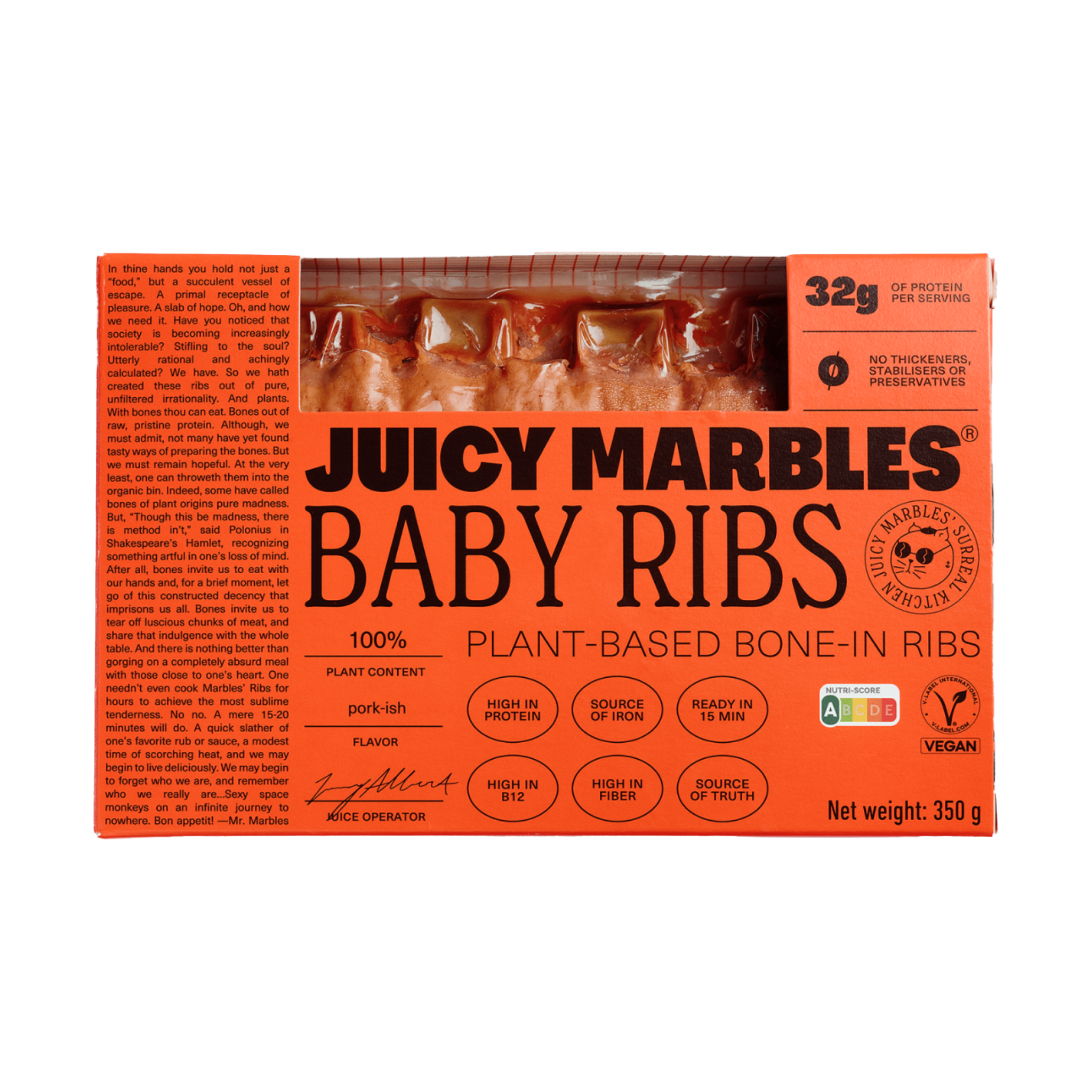 Juicy Marbles Vegan Baby Ribs 350 g