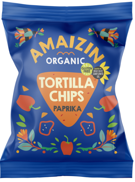 Chips tortilla bio Amaizin Paprika 15 x 75 g