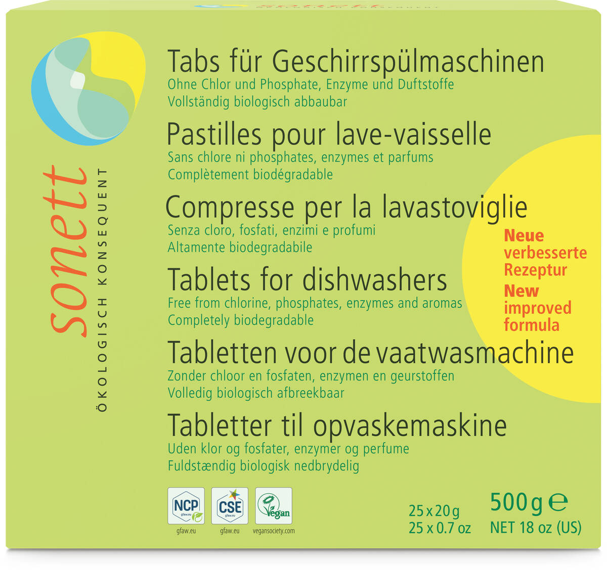 Sonett Tabs für Geschirrspülmaschine