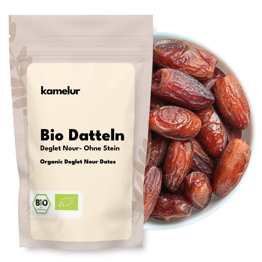 Dattes bio Deglet Nour, dénoyautées
