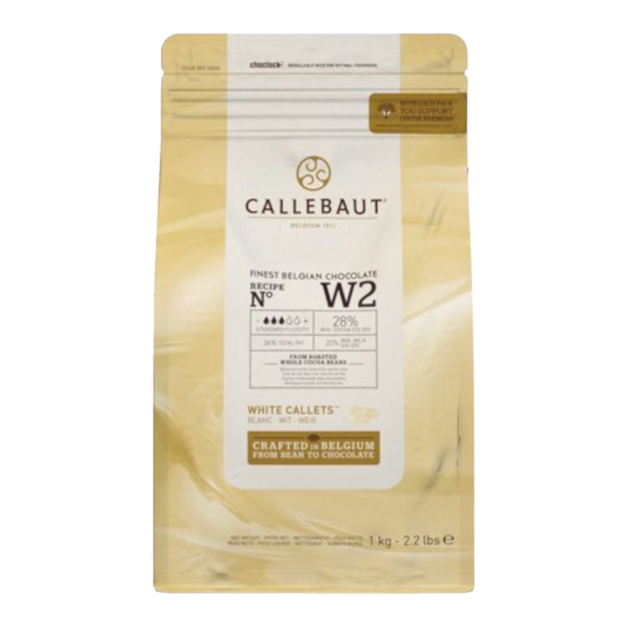 Barry Callebaut Weiße Schokolade Kuvertüre groß Barry Callebaut Weiße Kuvertüre - 1kg