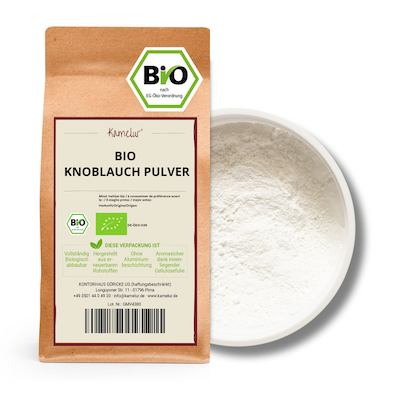 Bio Knoblauch Pulver ohne Zusätze von Kamelur