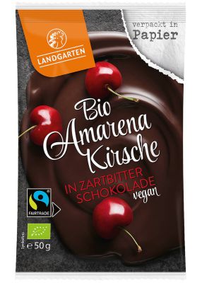 Landgarten Bio Amarenakirsche in Zartbitter-Schokolade, 1 Beutel online bei Kamelur kaufen