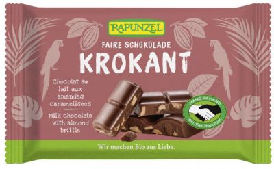 Rapunzel vollmilc Schokolade Krokant, 100g